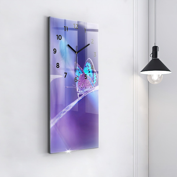 Téglalap alakú üvegóra Pillangó a fűben