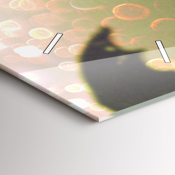 Téglalap alakú üvegóra Emberek esernyővel