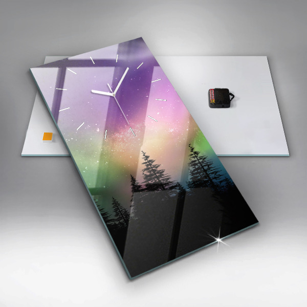 Téglalap alakú üvegóra Északi fény