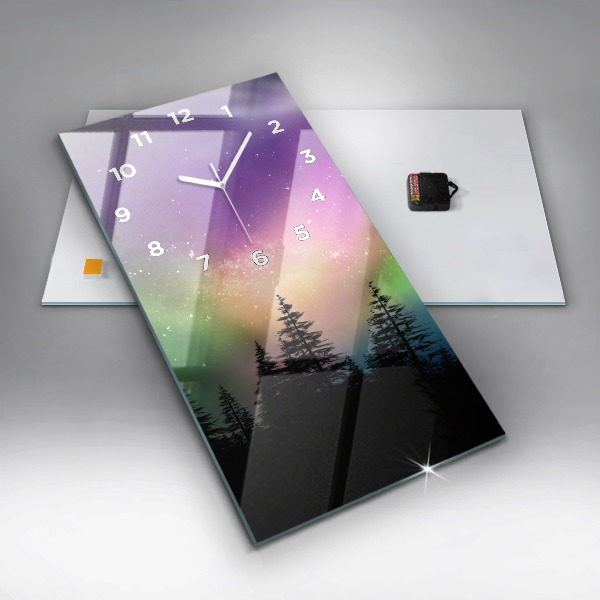 Téglalap alakú üvegóra Északi fény