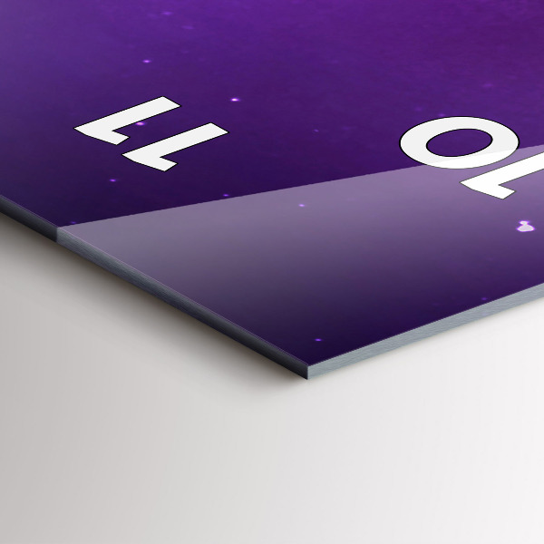 Téglalap alakú üvegóra Északi fény