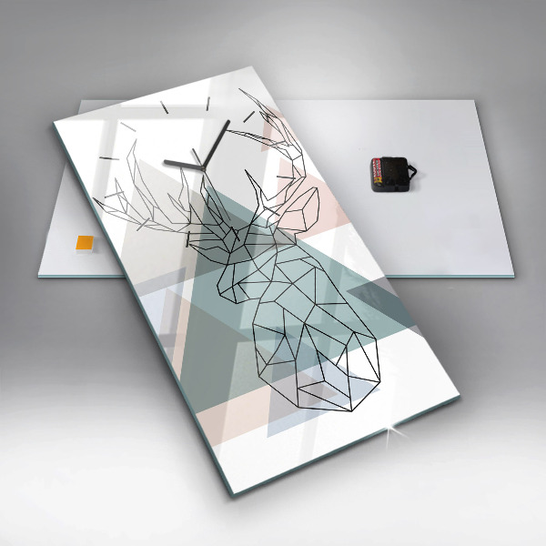 Téglalap alakú üvegóra Rénszarvas skandináv stílusban