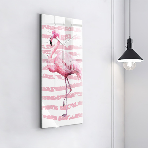 Téglalap alakú üvegóra Flamingo grafika