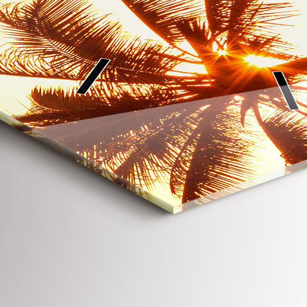 Téglalap alakú üvegóra Napos pálmafák