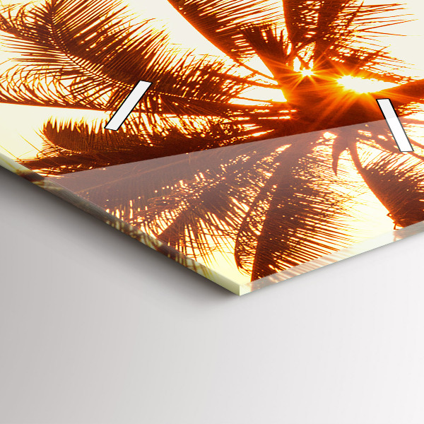 Téglalap alakú üvegóra Napos pálmafák