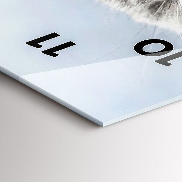 Téglalap alakú üvegóra Macska a kanapén