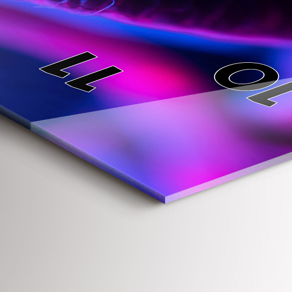 Téglalap alakú üvegóra Varázslatos színes gombák