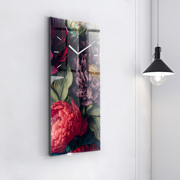 Téglalap alakú üvegóra Vintage virágcsokor