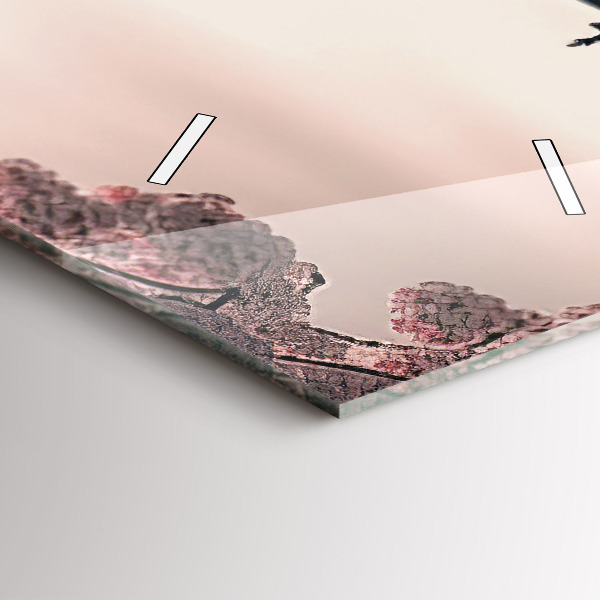 Téglalap alakú üvegóra Torony és virágok Ázsiában