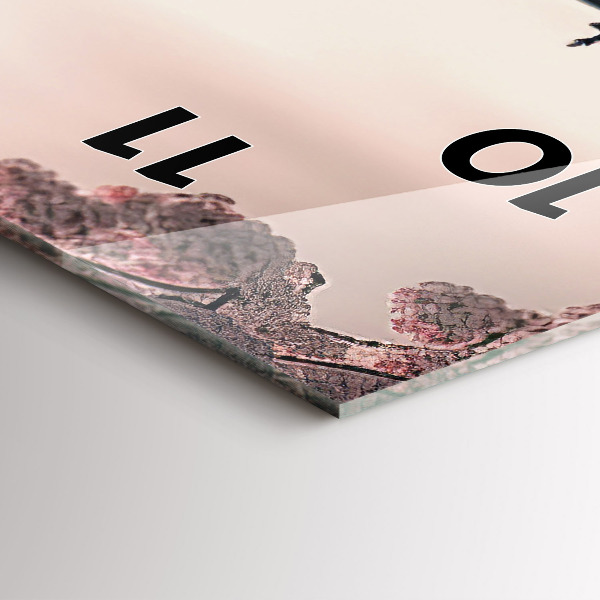 Téglalap alakú üvegóra Torony és virágok Ázsiában