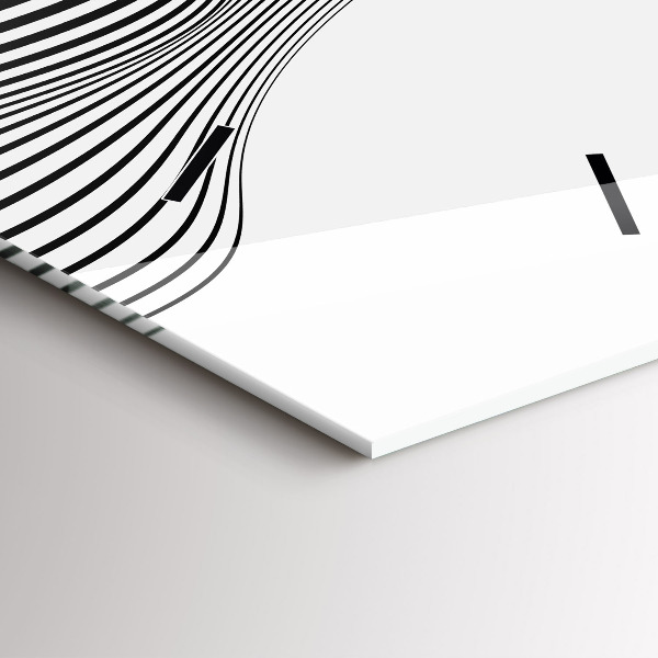 Téglalap alakú üvegóra Fekete-fehér művészet