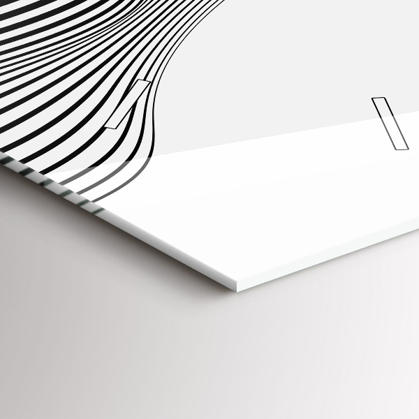 Téglalap alakú üvegóra Fekete-fehér művészet