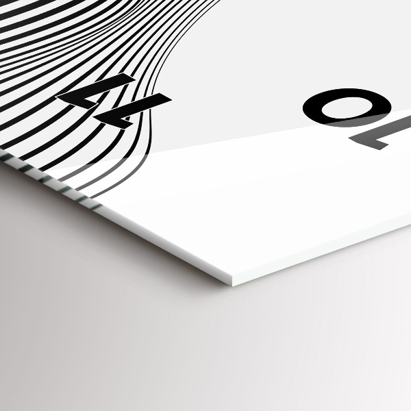 Téglalap alakú üvegóra Fekete-fehér művészet