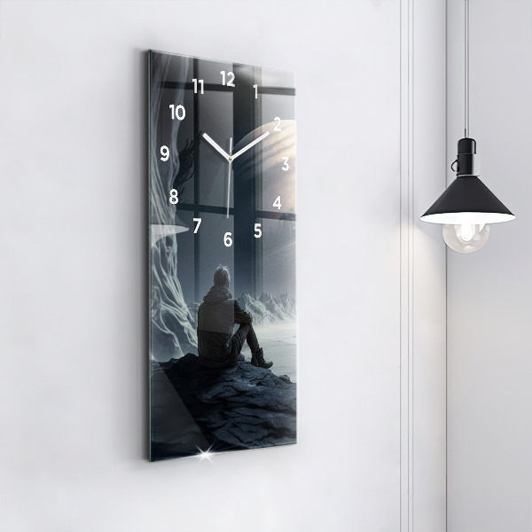 Téglalap alakú üvegóra Ember a Hold előtt