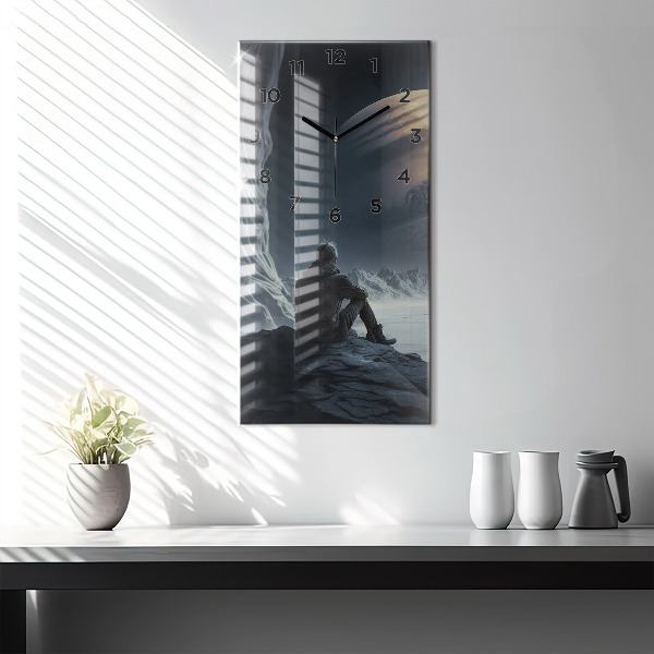 Téglalap alakú üvegóra Ember a Hold előtt