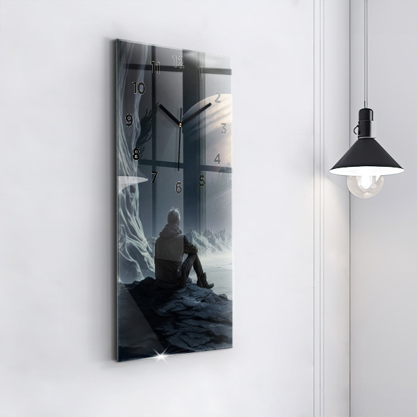 Téglalap alakú üvegóra Ember a Hold előtt