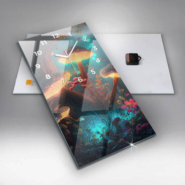 Téglalap alakú üvegóra Erdő és varázsgomba