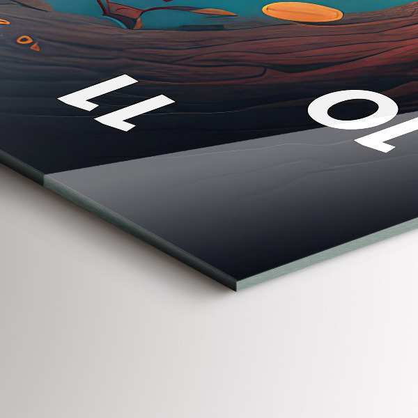 Téglalap alakú üvegóra Erdő és varázsgomba