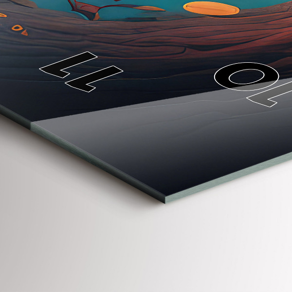 Téglalap alakú üvegóra Erdő és varázsgomba