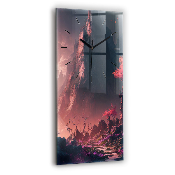 Téglalap alakú üvegóra Varázslatos erdő és hegyek