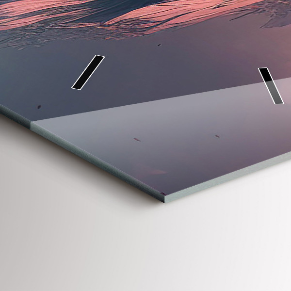 Téglalap alakú üvegóra Varázslatos erdő és hegyek