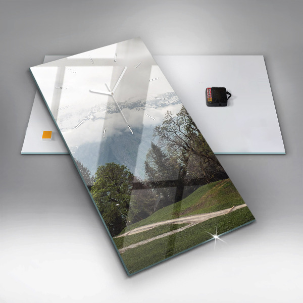 Téglalap alakú üvegóra Kilátás a hegyekre