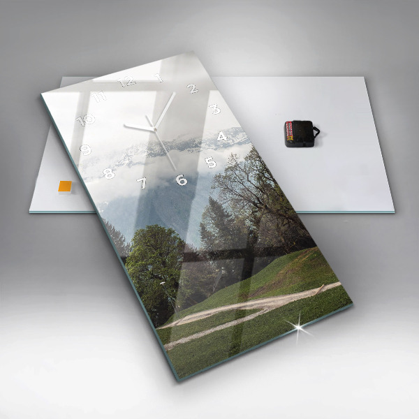 Téglalap alakú üvegóra Kilátás a hegyekre