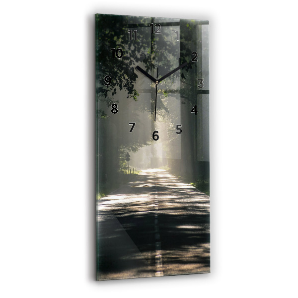 Téglalap alakú üvegóra Erdei út és a napfény csíkjai