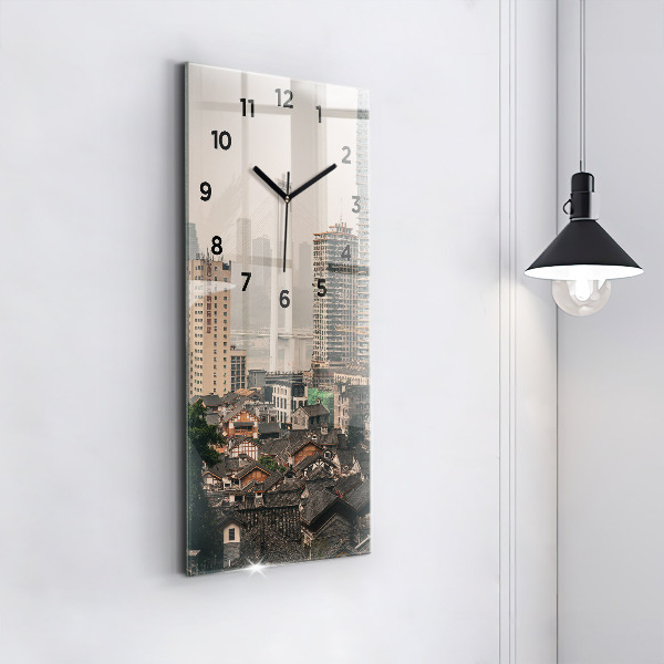 Téglalap alakú üvegóra Chongqing óvárosa