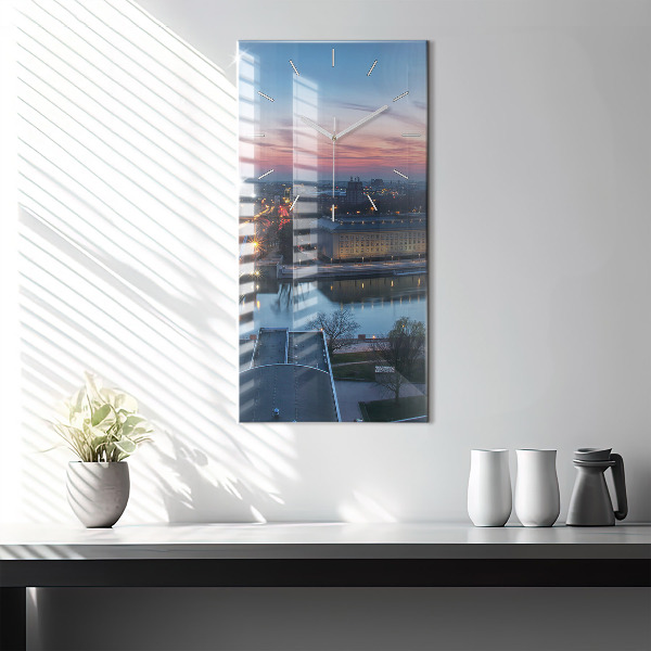 Téglalap alakú üvegóra Wroclaw egy drónból