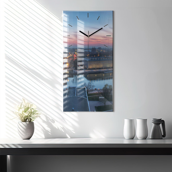 Téglalap alakú üvegóra Wroclaw egy drónból