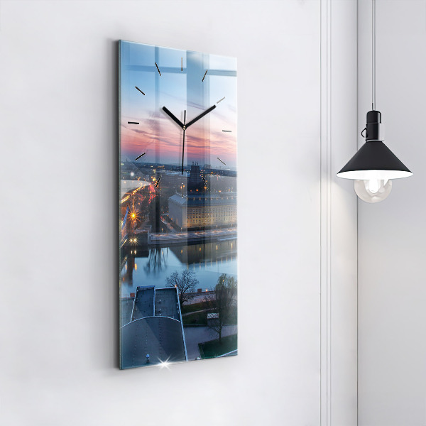 Téglalap alakú üvegóra Wroclaw egy drónból