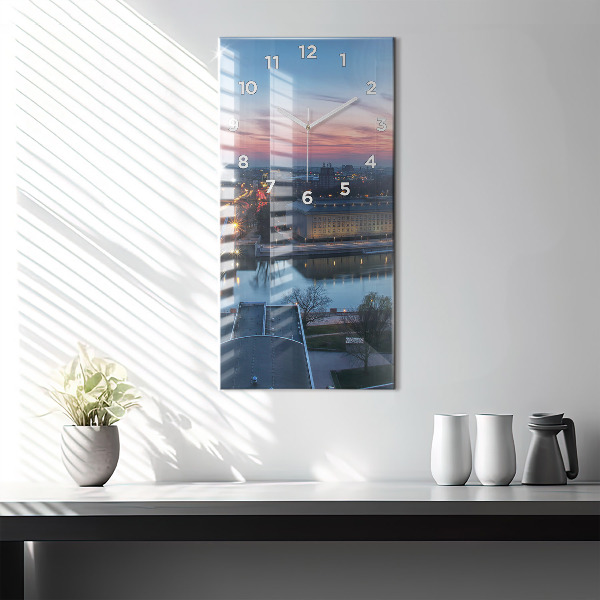 Téglalap alakú üvegóra Wroclaw egy drónból