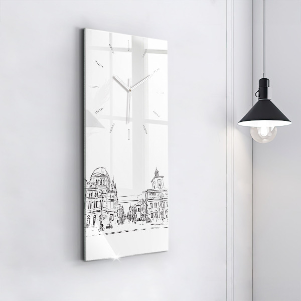 Téglalap alakú üvegóra Poznań város illusztrációja