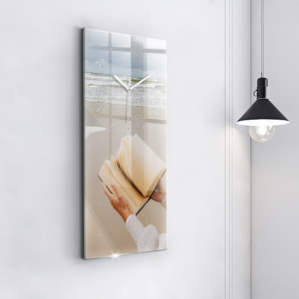 Téglalap alakú üvegóra Egy pillanat egy könyvvel