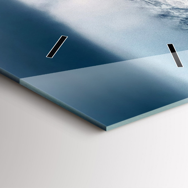 Téglalap alakú üvegóra Téli táj a Tátrában