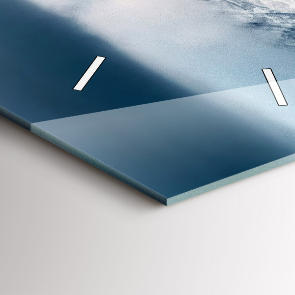 Téglalap alakú üvegóra Téli táj a Tátrában