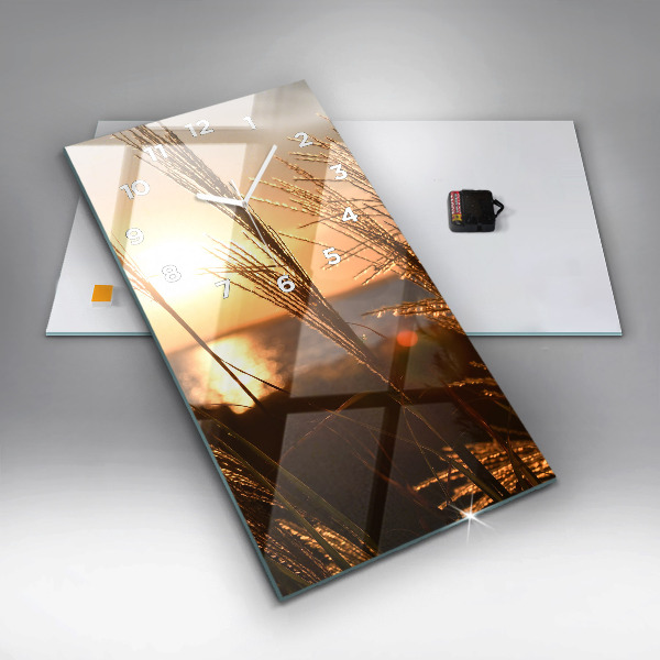 Téglalap alakú üvegóra Búza az arany napsütésben