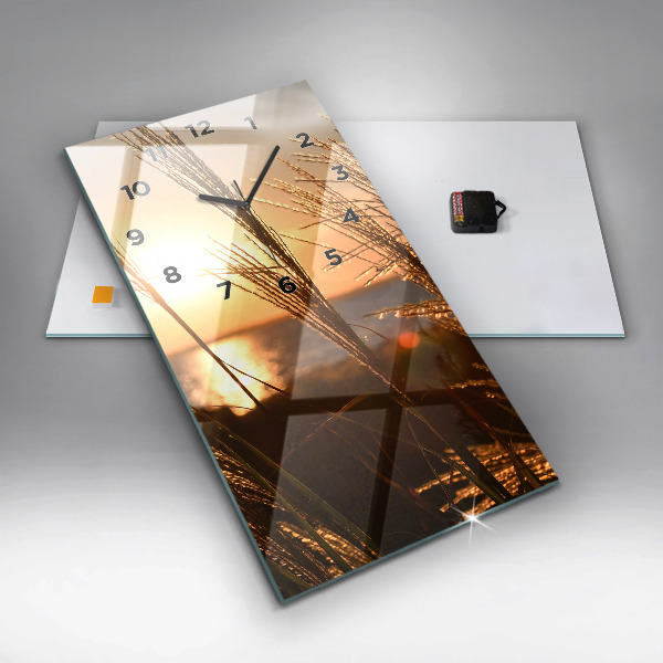 Téglalap alakú üvegóra Búza az arany napsütésben