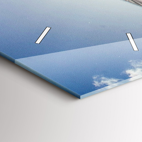 Téglalap alakú üvegóra A lengyel zászló az égen