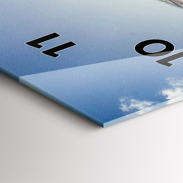 Téglalap alakú üvegóra A lengyel zászló az égen