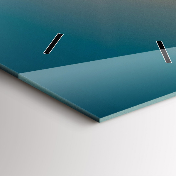 Téglalap alakú üvegóra Napkelte táj