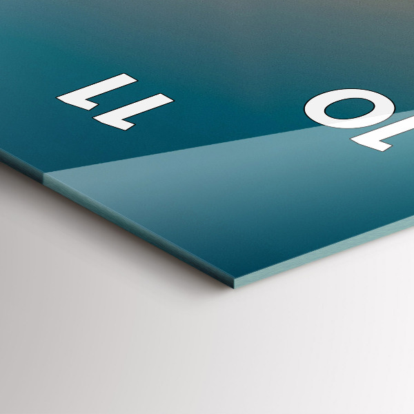 Téglalap alakú üvegóra Napkelte táj