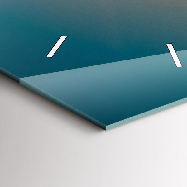 Téglalap alakú üvegóra Napkelte táj