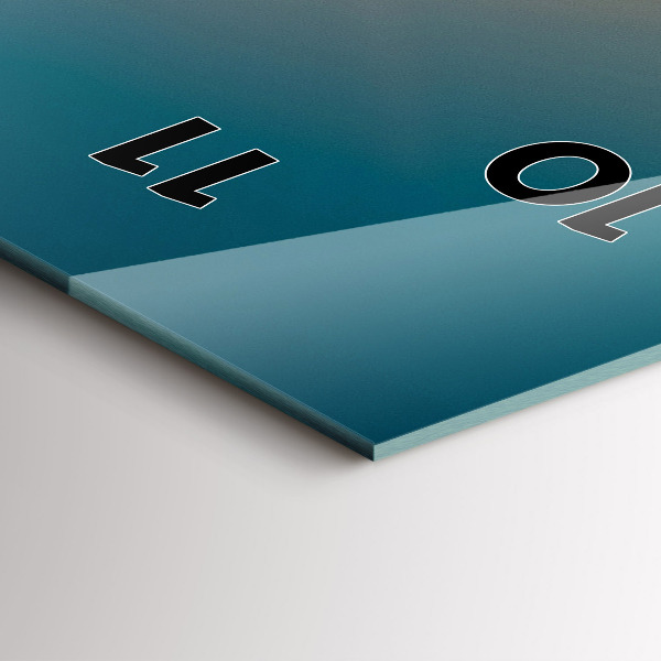 Téglalap alakú üvegóra Napkelte táj