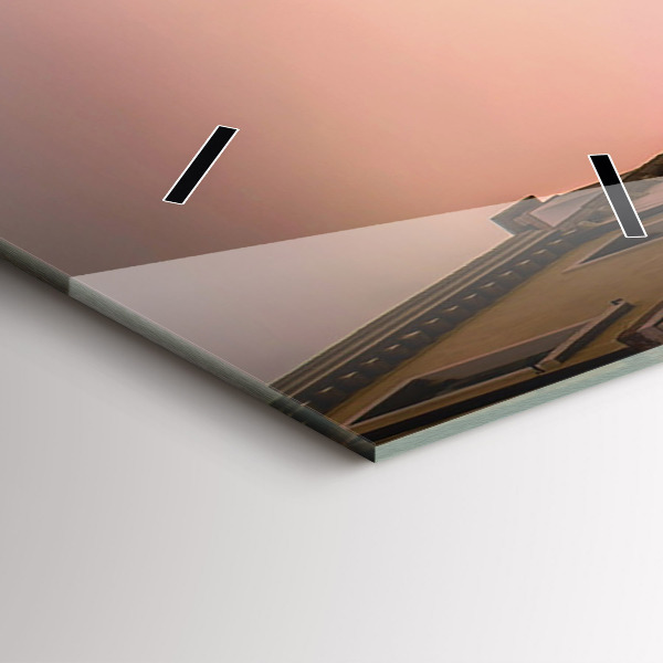 Téglalap alakú üvegóra Kilátás a csatornára a városban