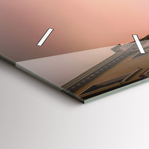 Téglalap alakú üvegóra Kilátás a csatornára a városban