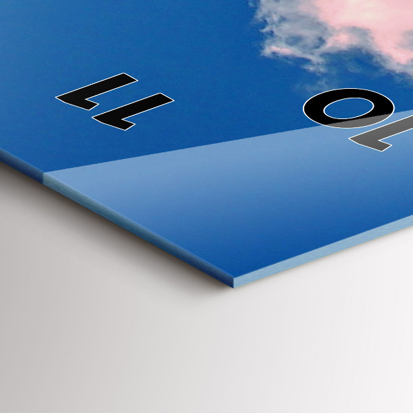 Téglalap alakú üvegóra Hegyek kék ég alatt