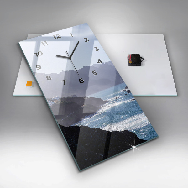 Téglalap alakú üvegóra Hegyek az óceán mellett