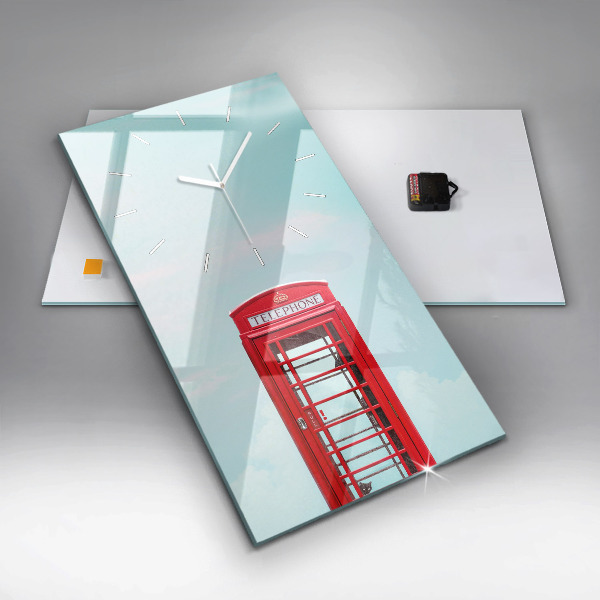 Téglalap alakú üvegóra Nyilvános telefon